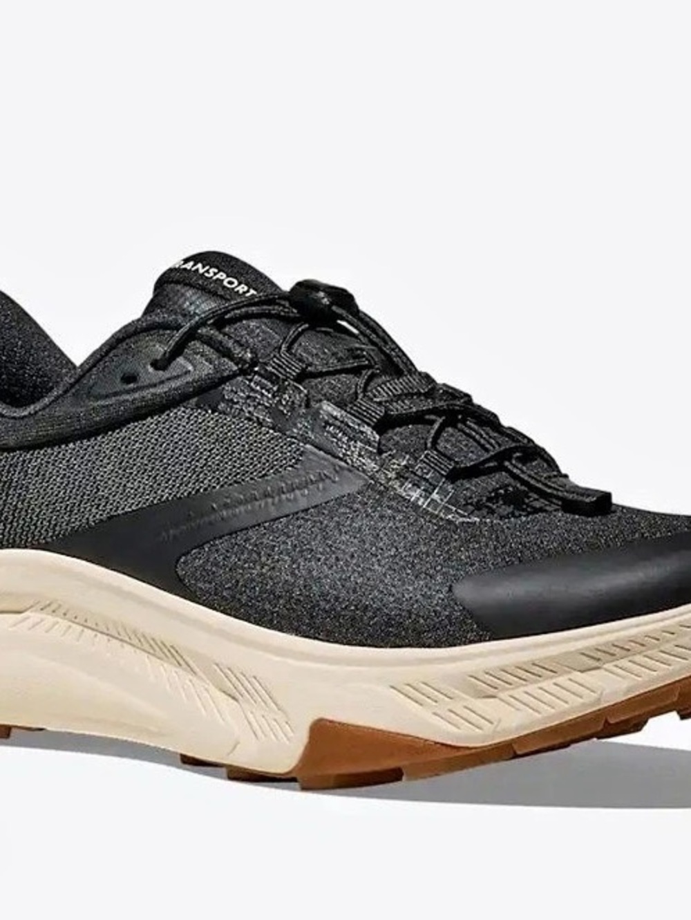 HOKA Transport 2 Black & White US 9.5B Athletic Shoes